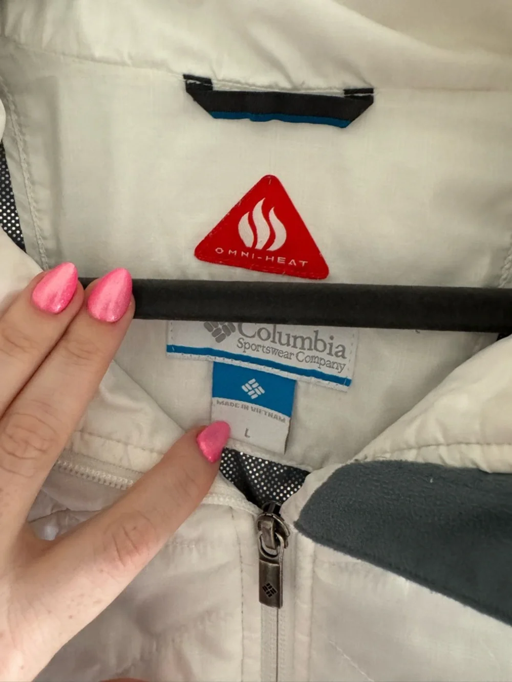 Columbia Women's White Quilted Packable Puffer Jacket Large - Picture 3 of 4